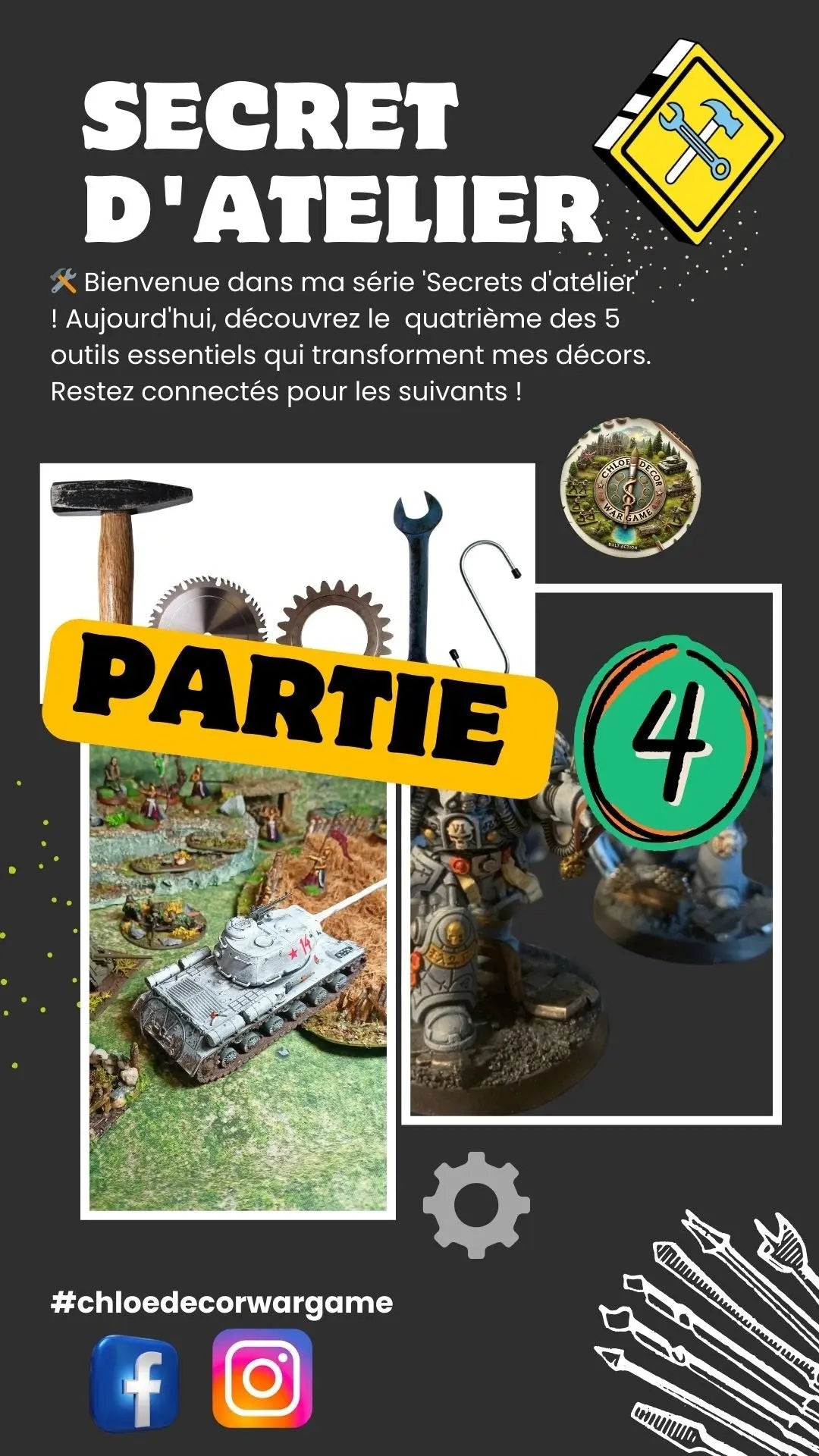 Outils Secret 🔍 Secrets d’Atelier #4 par ChloeDecorWargame - Les 5 outils indispensa