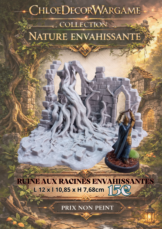 Ruines aux racines envahissantes